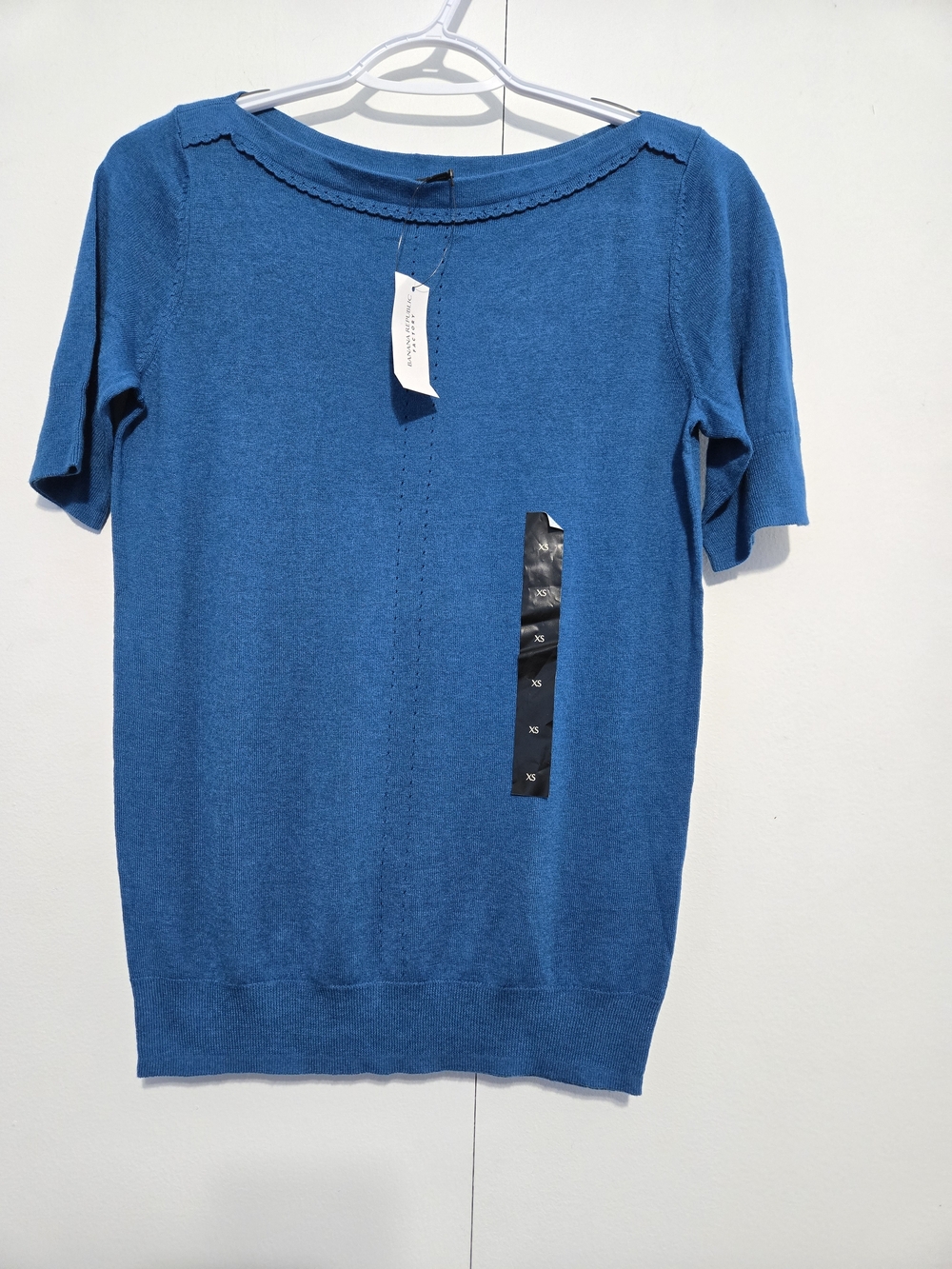 Banana Republic Blue‎ Short Sleeve Sweater XS NWT Lightweight Knit Top Office